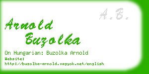 arnold buzolka business card